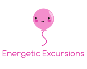 Pink Kawaii Balloon logo design