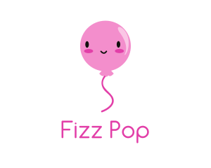 Pink Kawaii Balloon logo design