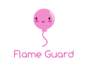 Pink Kawaii Balloon logo design