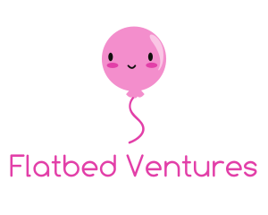 Pink Kawaii Balloon logo design