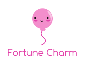 Pink Kawaii Balloon logo design