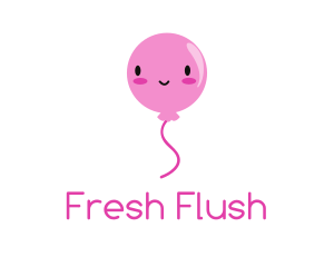 Pink Kawaii Balloon logo design