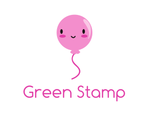 Pink Kawaii Balloon logo design