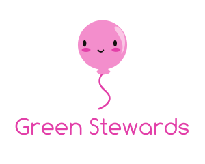 Pink Kawaii Balloon logo design