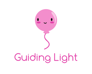 Pink Kawaii Balloon logo design