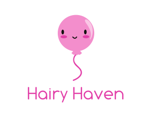 Pink Kawaii Balloon logo design