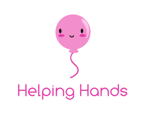 Pink Kawaii Balloon logo design