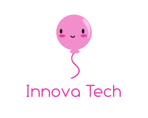 Pink Kawaii Balloon logo design