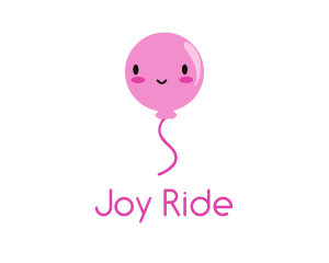 Pink Kawaii Balloon logo design