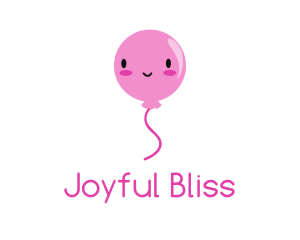 Pink Kawaii Balloon logo design