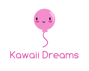 Pink Kawaii Balloon logo