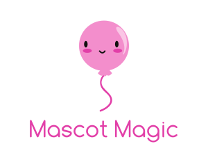 Pink Kawaii Balloon logo design