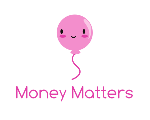 Pink Kawaii Balloon logo design