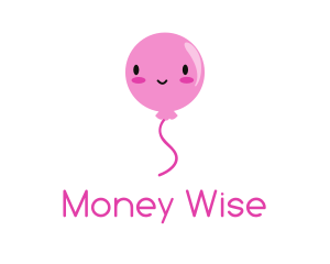 Pink Kawaii Balloon logo design