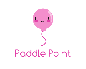 Pink Kawaii Balloon logo design