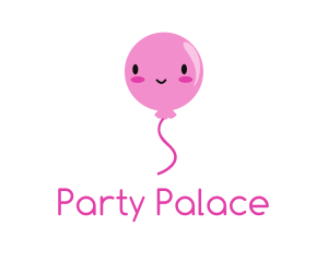 Pink Kawaii Balloon logo design