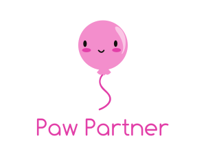 Pink Kawaii Balloon logo design