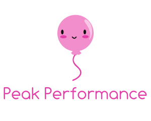 Pink Kawaii Balloon logo design