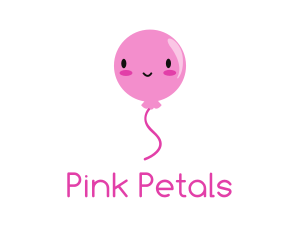 Pink Kawaii Balloon logo design