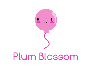 Pink Kawaii Balloon logo design