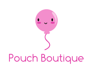 Pink Kawaii Balloon logo design