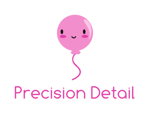 Pink Kawaii Balloon logo design