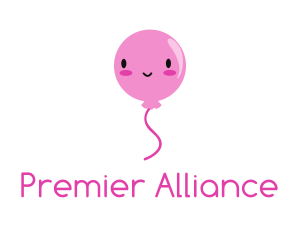 Pink Kawaii Balloon logo design