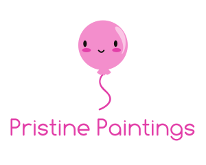 Pink Kawaii Balloon logo design