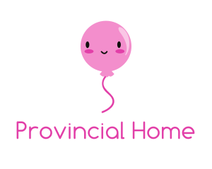 Pink Kawaii Balloon logo design