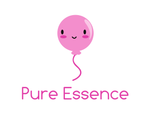 Pink Kawaii Balloon logo design