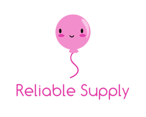 Pink Kawaii Balloon logo design