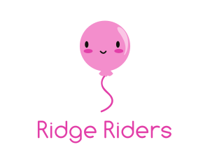 Pink Kawaii Balloon logo design