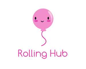 Pink Kawaii Balloon logo design