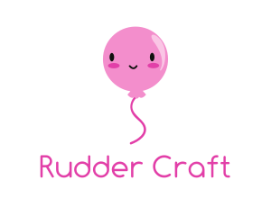 Pink Kawaii Balloon logo design