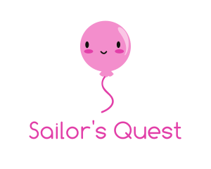 Pink Kawaii Balloon logo design