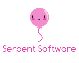 Pink Kawaii Balloon logo design