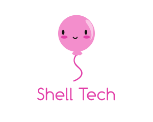 Pink Kawaii Balloon logo design