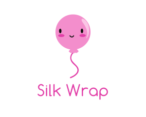 Pink Kawaii Balloon logo design