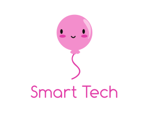 Pink Kawaii Balloon logo design