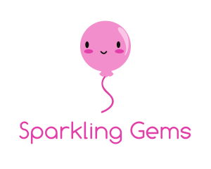 Pink Kawaii Balloon logo design