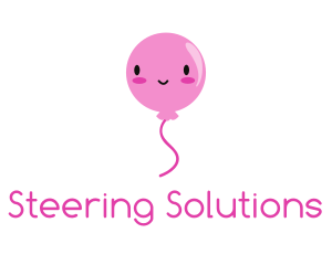 Pink Kawaii Balloon logo design