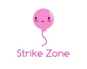 Pink Kawaii Balloon logo design