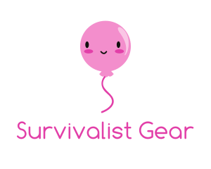 Pink Kawaii Balloon logo design