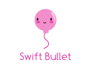 Pink Kawaii Balloon logo design