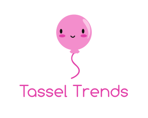 Pink Kawaii Balloon logo design