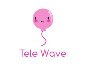 Pink Kawaii Balloon logo design