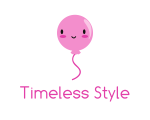 Pink Kawaii Balloon logo design