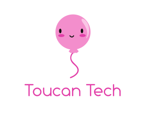 Pink Kawaii Balloon logo design