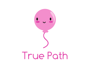 Pink Kawaii Balloon logo design