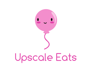 Pink Kawaii Balloon logo design